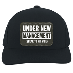 Under New Management Leather Patch Hat