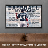 Baseball Life Lessons Personalized Canvas Sports Room