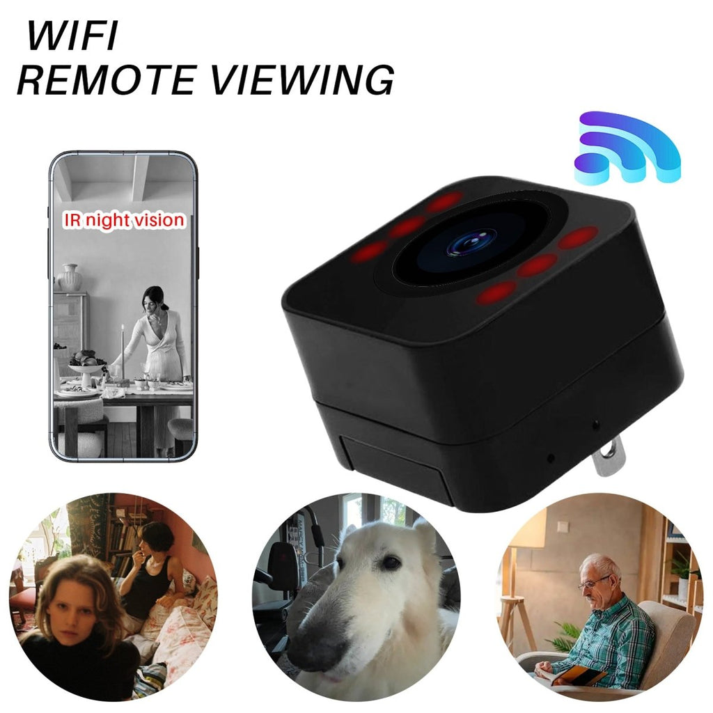 1080P WiFi USB Charger Hidden Camera, Mini Security Camera with Remote Live View and Motion Detection