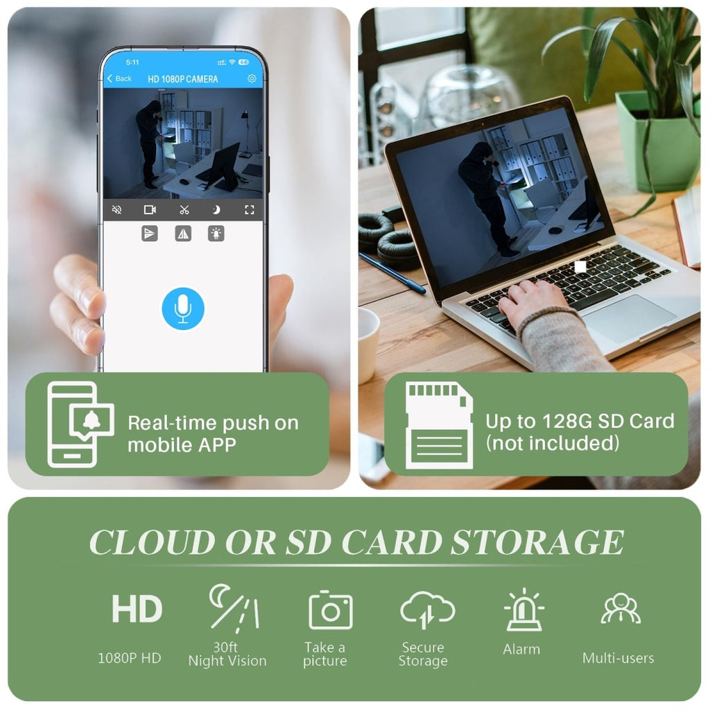 1080P WiFi USB Charger Hidden Camera, Mini Security Camera with Remote Live View and Motion Detection