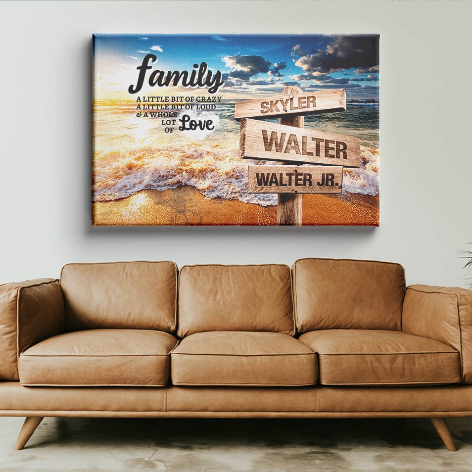 Sunset Beach Color Multi-Names Premium Canvas