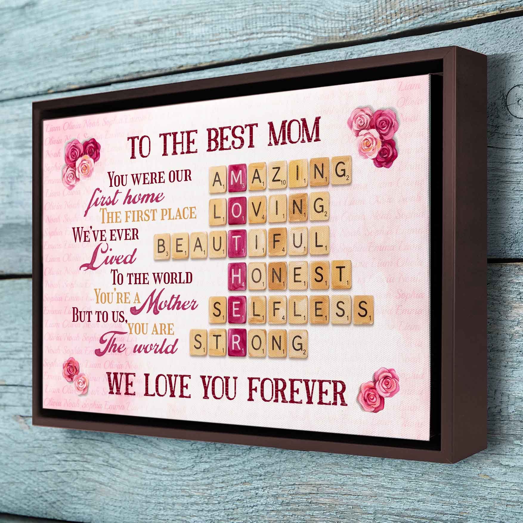 We Love You Forever Mom Premium Canvas
