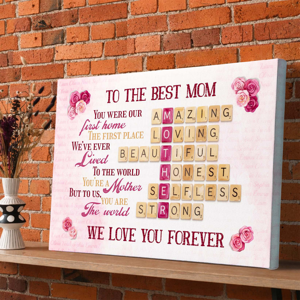 We Love You Forever Mom Premium Canvas