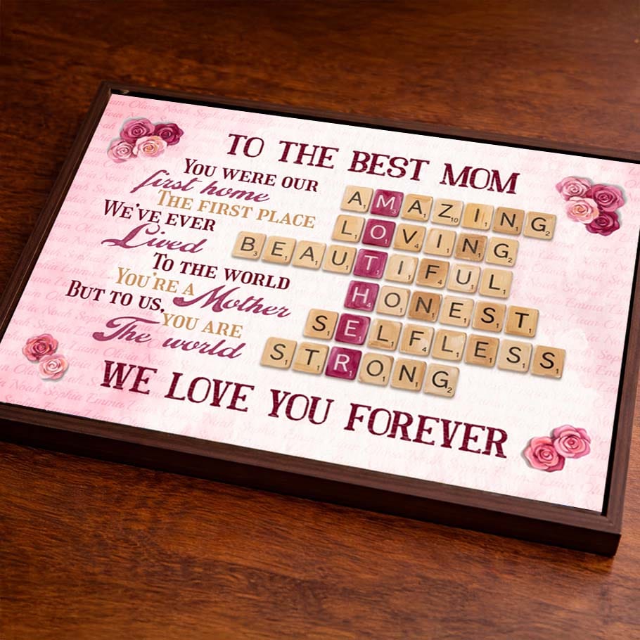 We Love You Forever Mom Premium Canvas