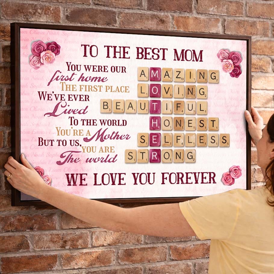 We Love You Forever Mom Premium Canvas
