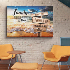 Sunset Beach Color Multi-Names Premium Canvas
