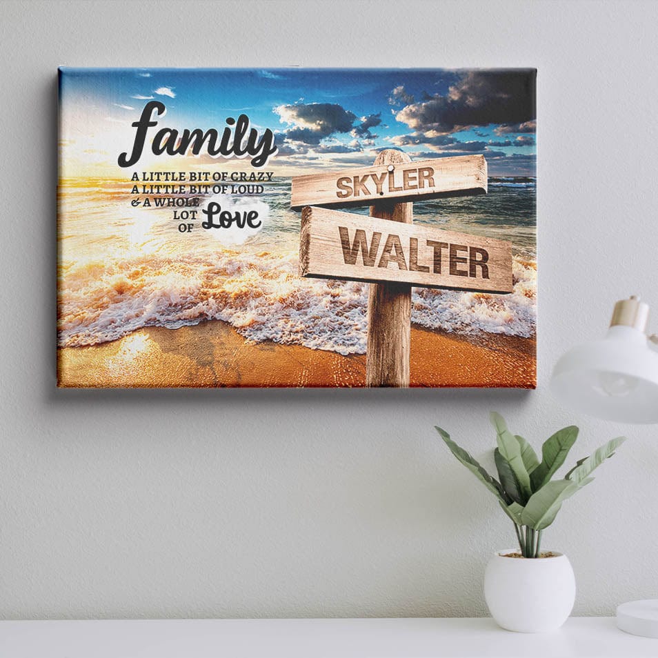 Sunset Beach Color Multi-Names Premium Canvas
