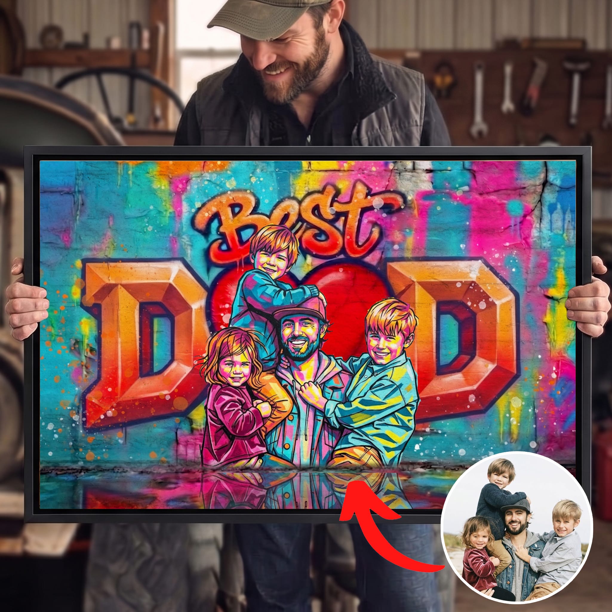 Graffiti Art for Mom and Dad Premium Canvas and Poster