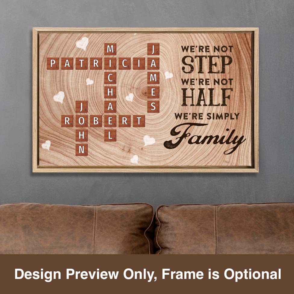 Simply Family Custom Crossword Scrabble Canvas