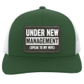 Under New Management Leather Patch Hat