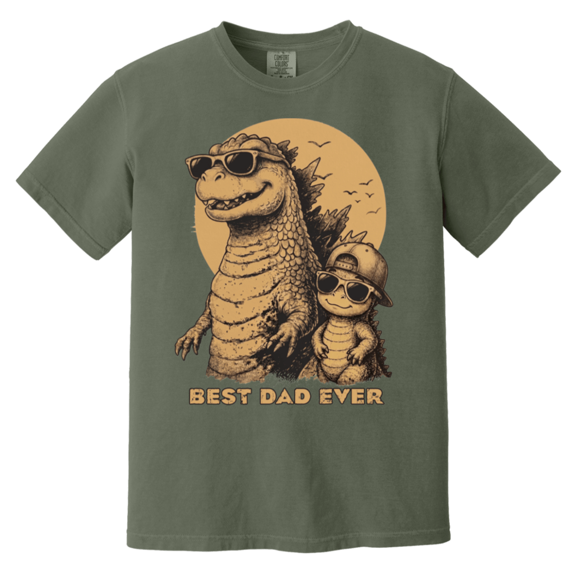 Dadzilla Cool Dad Dinosaur Heavyweight Shirt