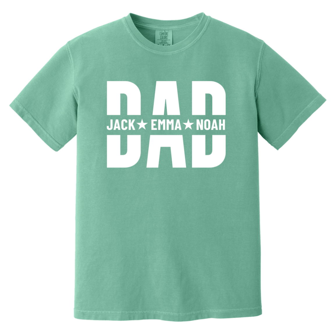 Custom Dad Grandpa Heavyweight Shirt With Kids Names