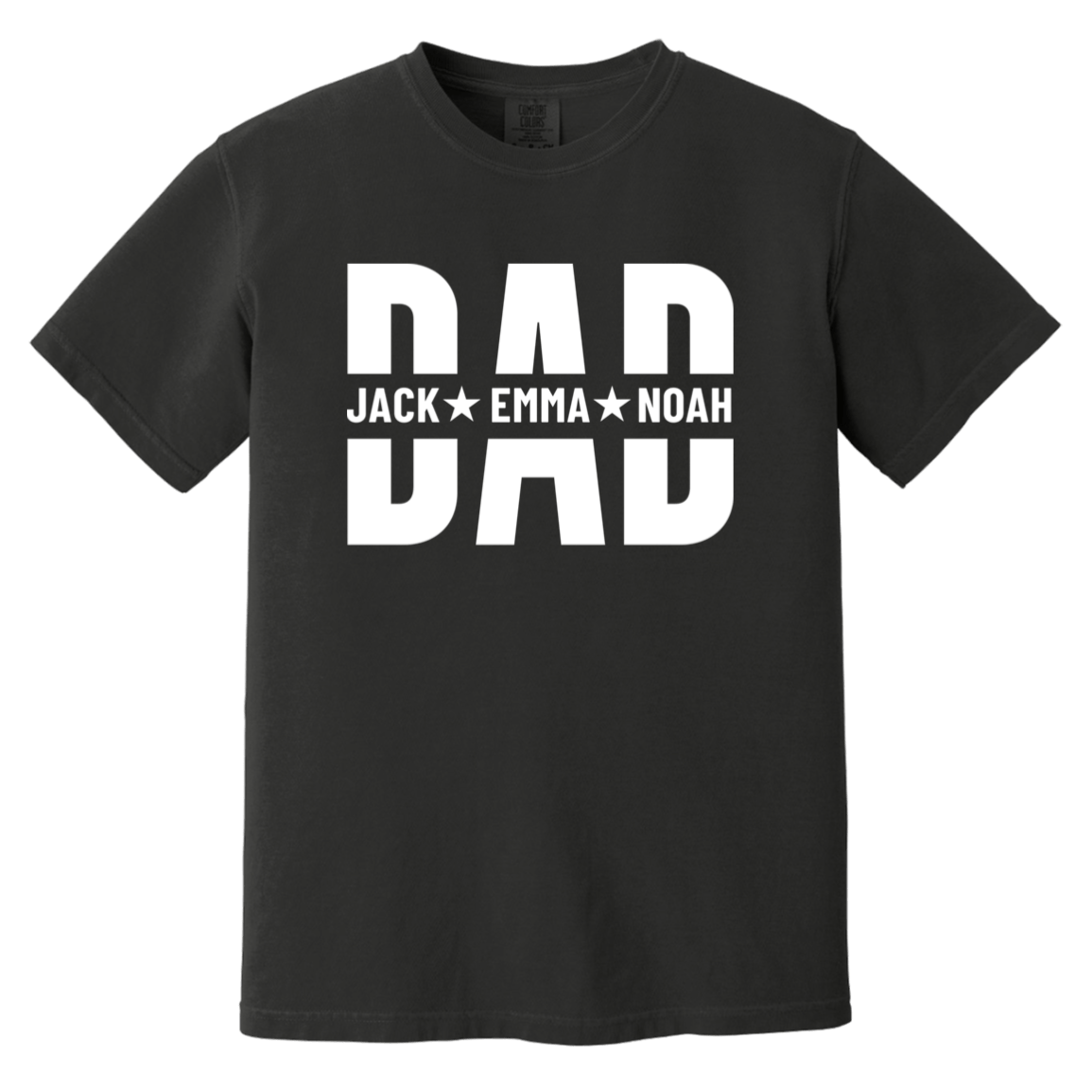 Custom Dad Grandpa Heavyweight Shirt With Kids Names