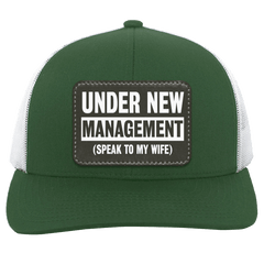 Under New Management Leather Patch Hat