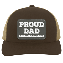Proud Dad of A Few Dumbass Kids Leather Patch Hat