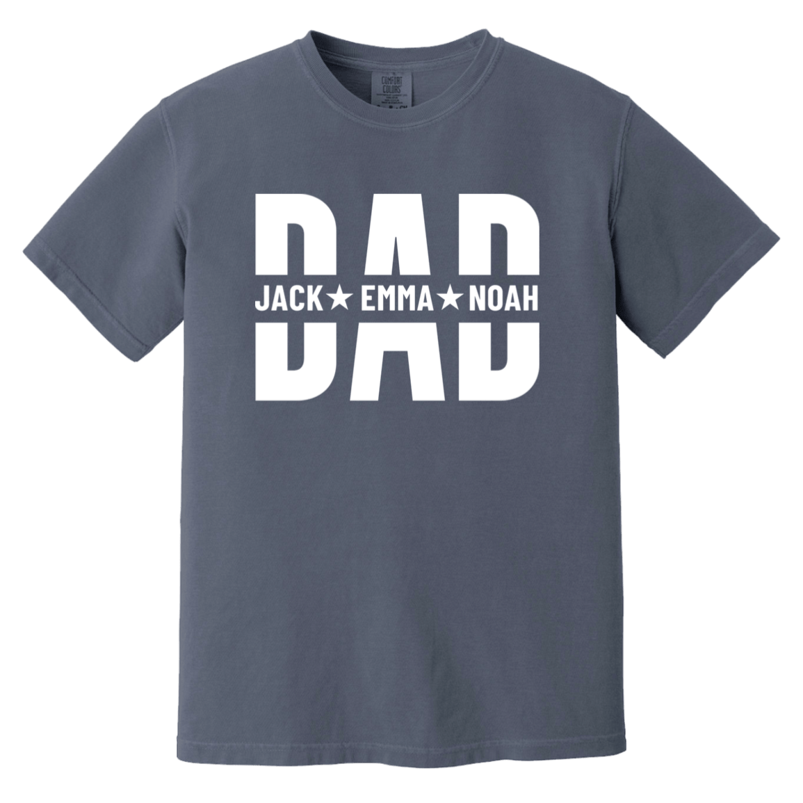Custom Dad Grandpa Heavyweight Shirt With Kids Names