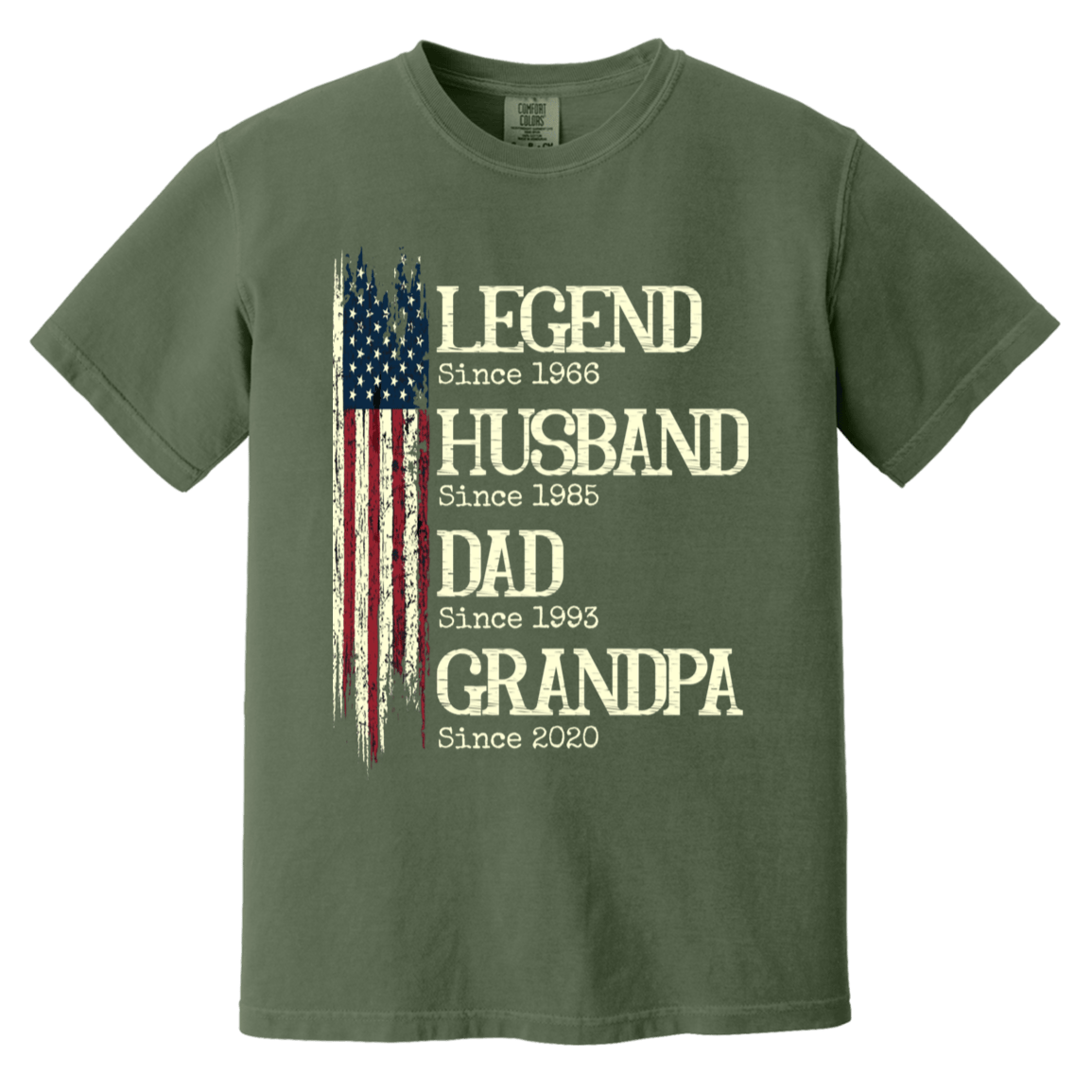 Legend Husband Dad Grandpa Heavyweight Custom Shirt