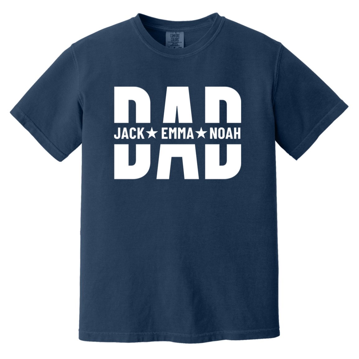 Custom Dad Grandpa Heavyweight Shirt With Kids Names