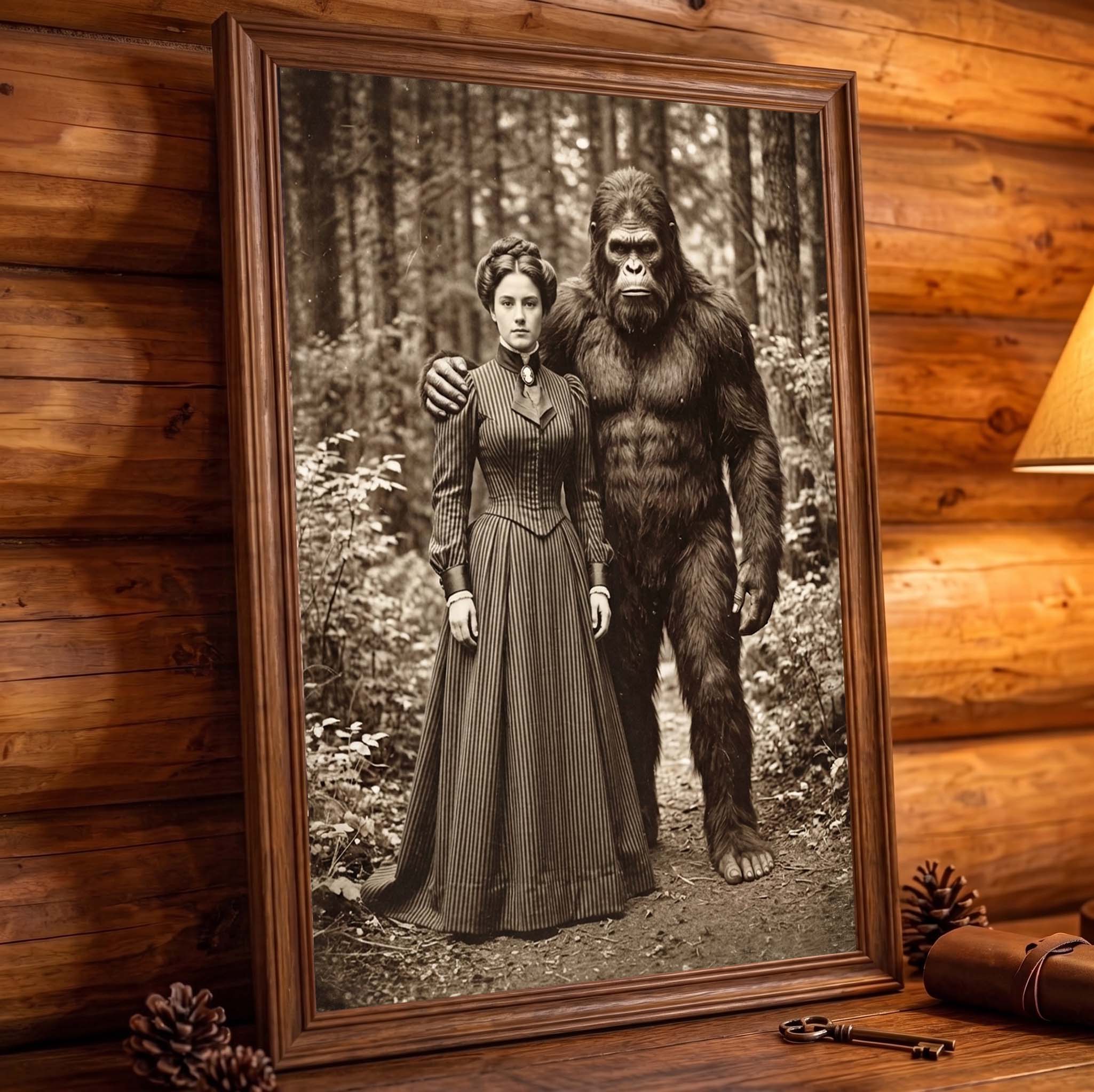 My Buddy Bigfoot - Vintage Custom Poster and Canvas