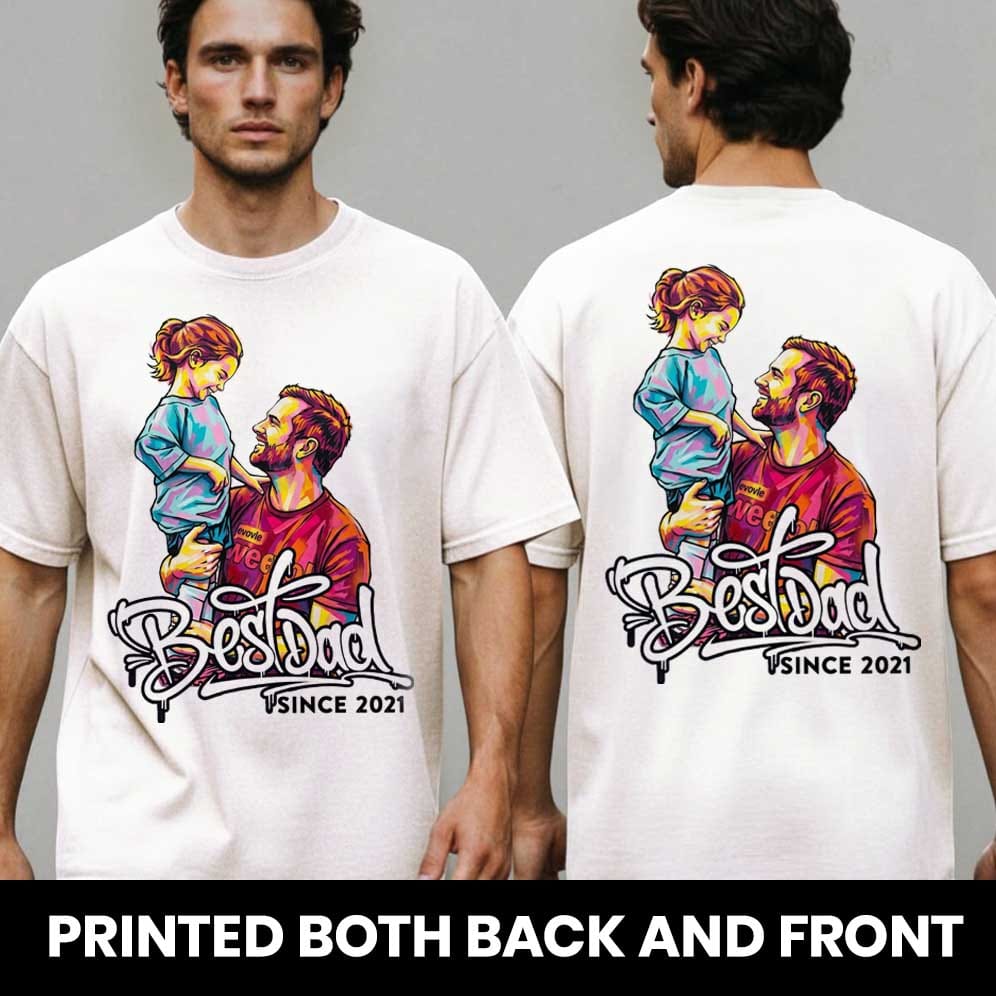Best Dad Custom Graffiti Art Heavyweight Premium Shirt