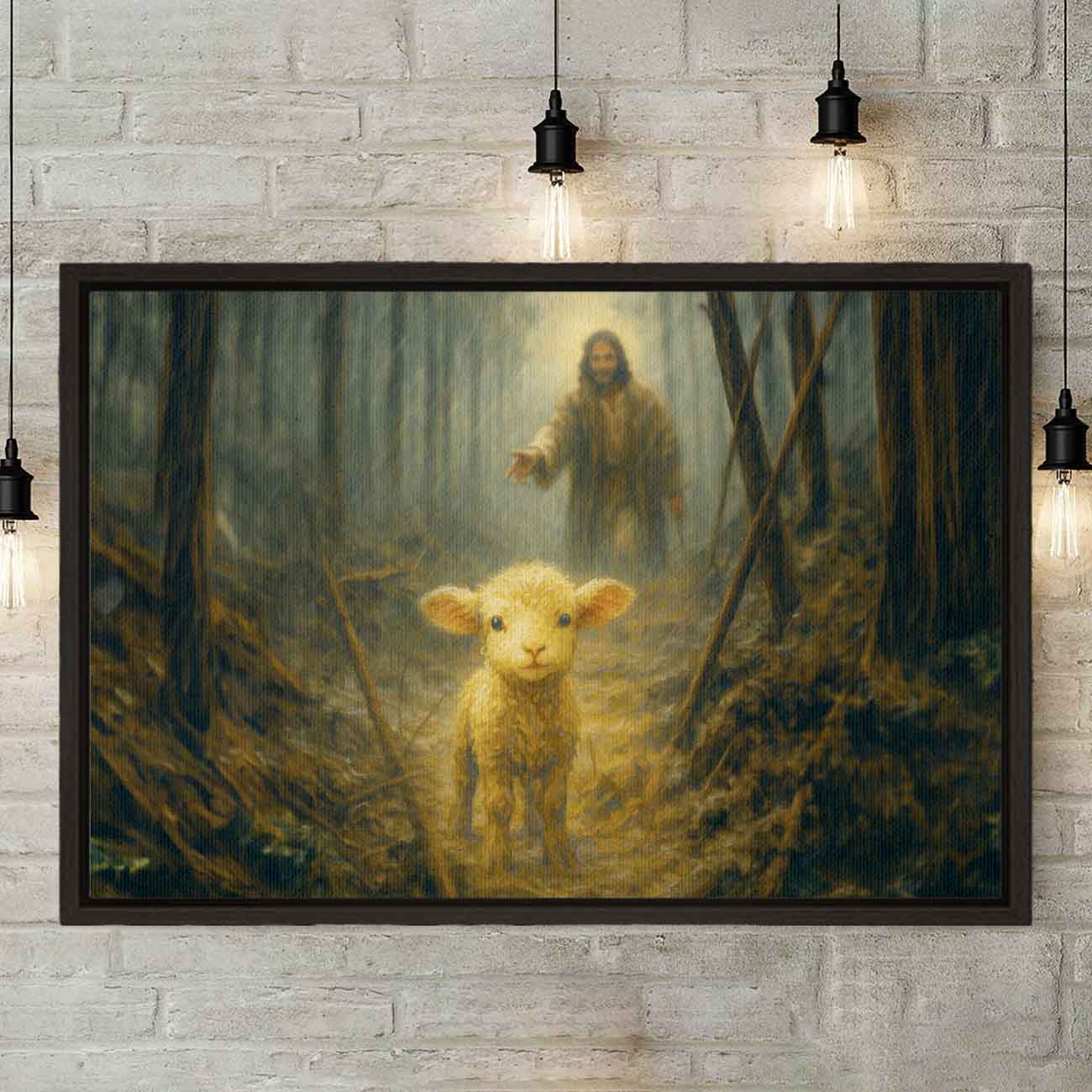 The Lost Sheep Premium Canvas Leaving the 99 for The One