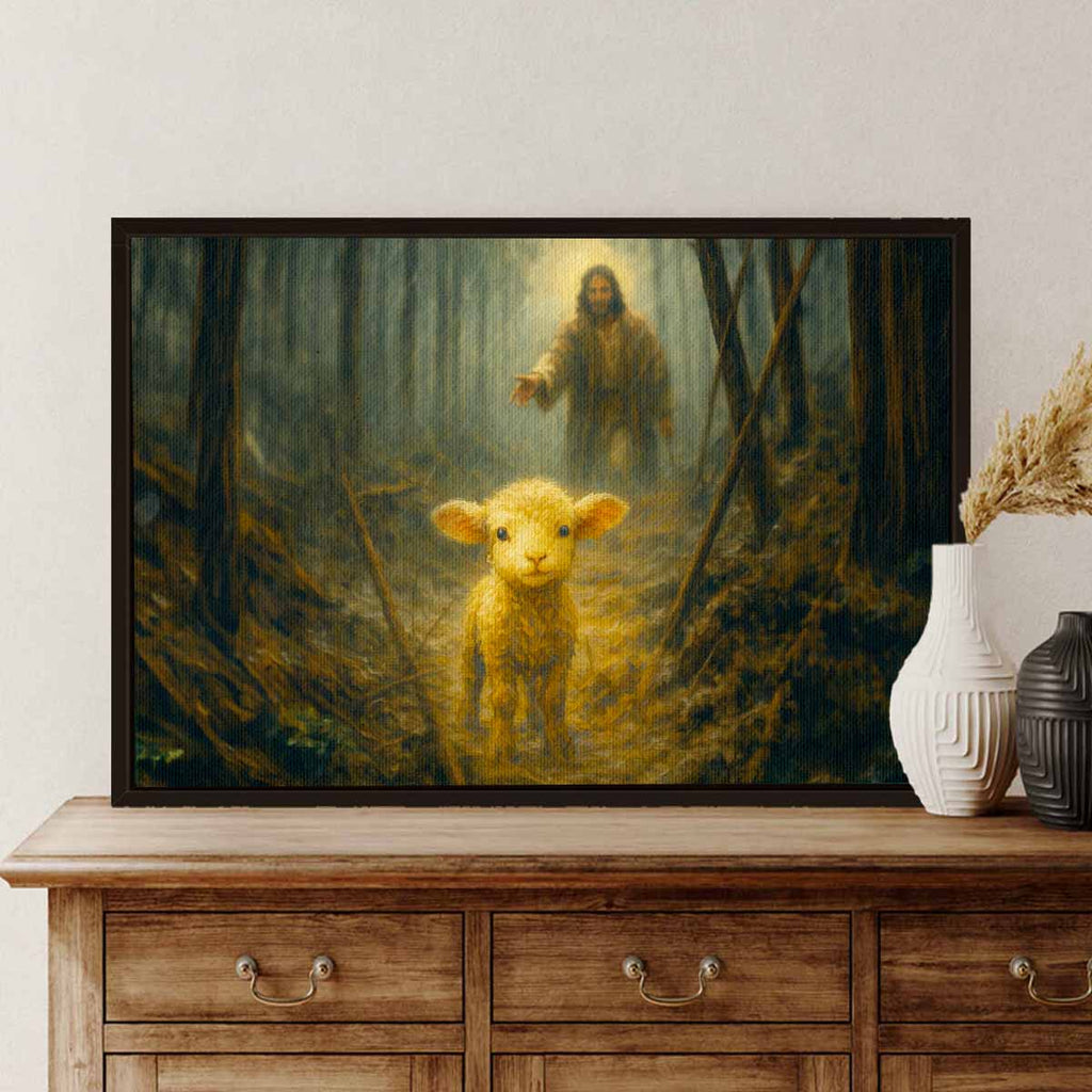 The Lost Sheep Premium Canvas Leaving the 99 for The One
