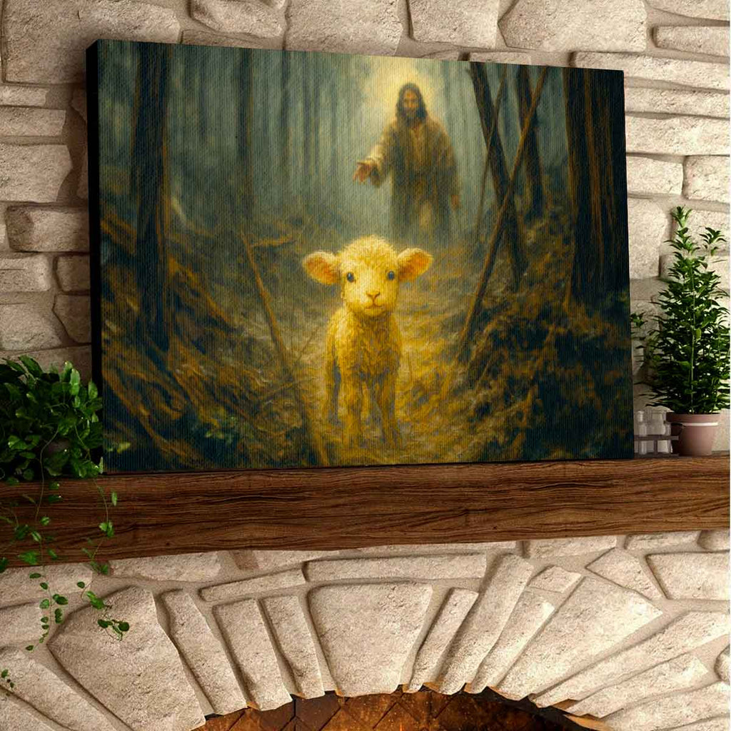 The Lost Sheep Premium Canvas Leaving the 99 for The One
