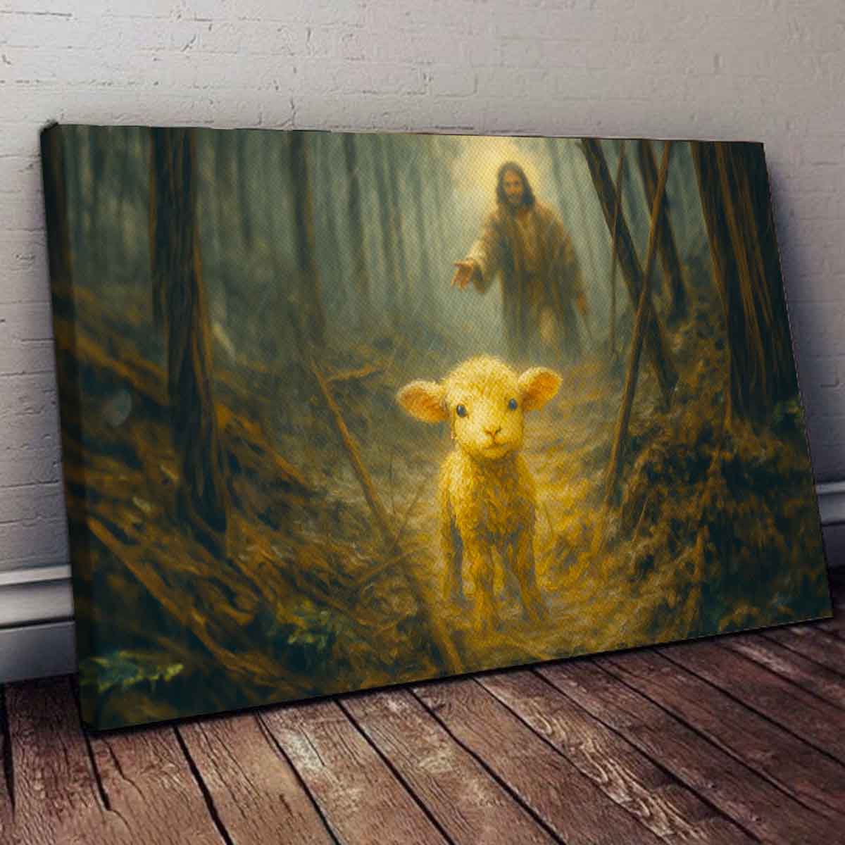 The Lost Sheep Premium Canvas Leaving the 99 for The One