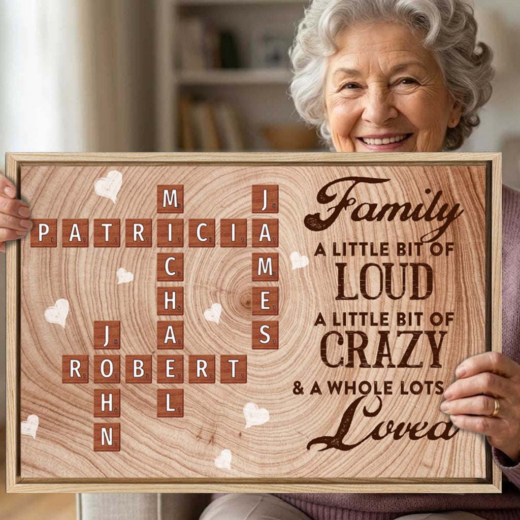 Simply Family Custom Crossword Scrabble Canvas