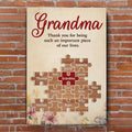 Important Piece | Custom Names Premium Canvas Gift for Mom Grandma