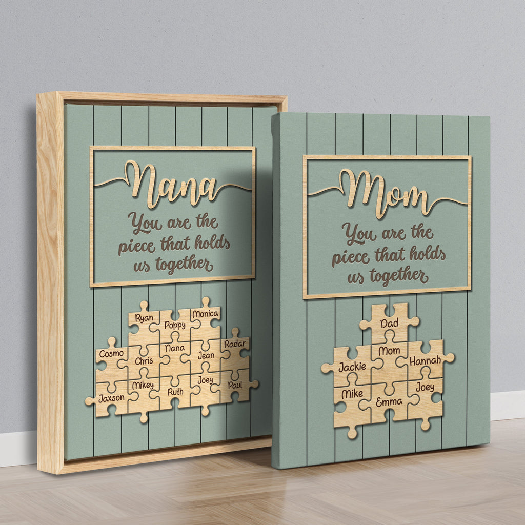 Mom Grandma Puzzle Premium Canvas