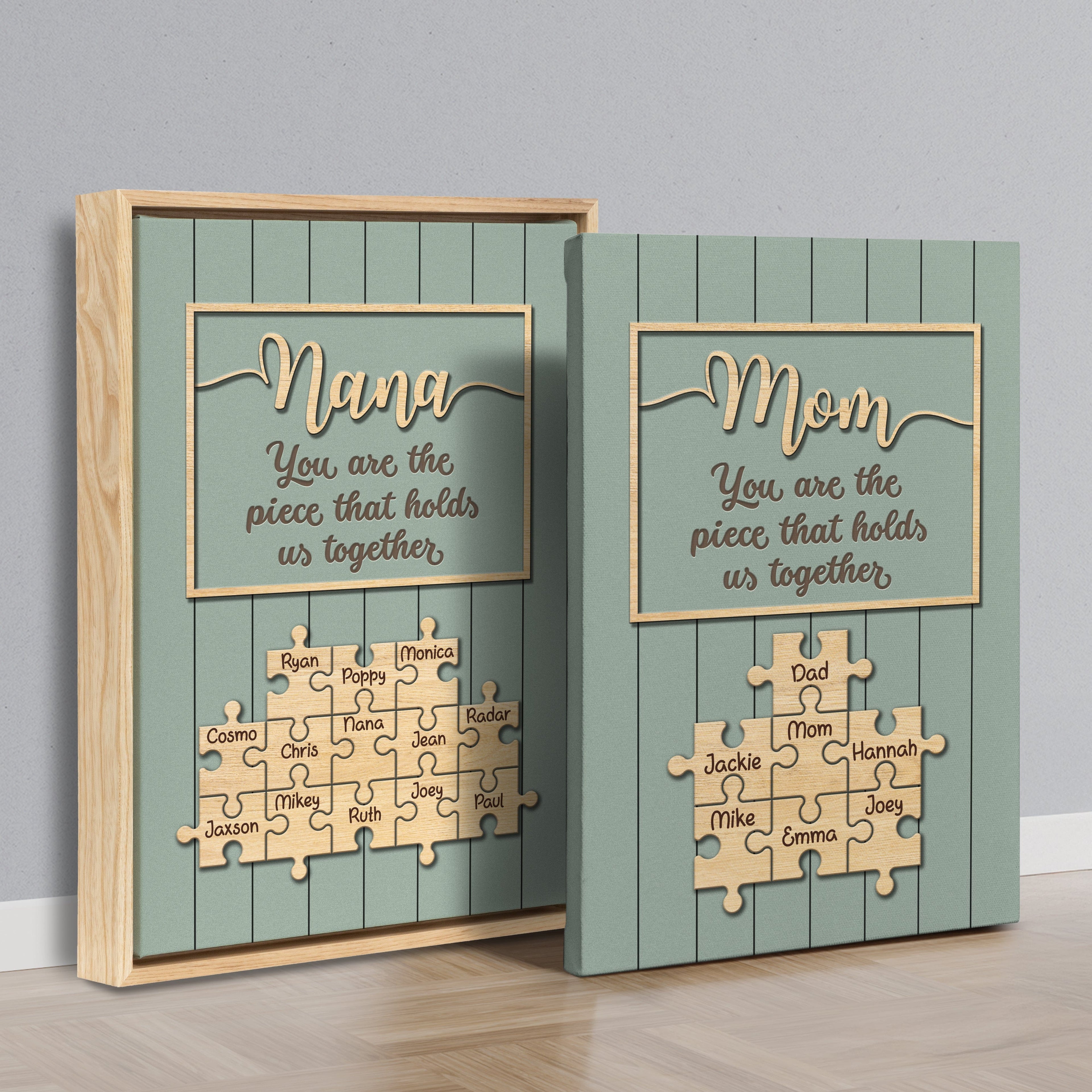 Mom Grandma Puzzle Premium Canvas