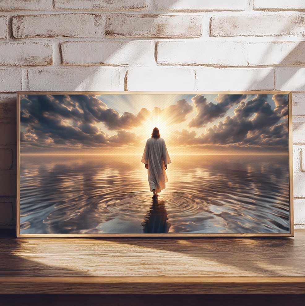 Walking On Water Premium Canvas