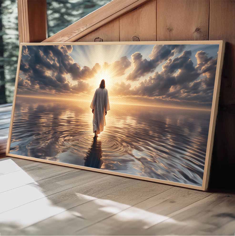 Walking On Water Premium Canvas
