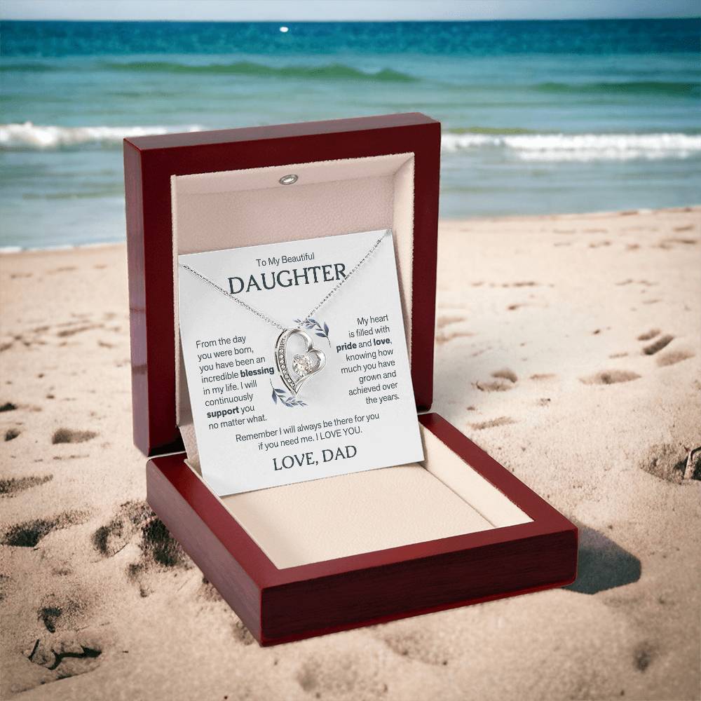 The Day You Were Born | To My Daughter Necklace from Dad