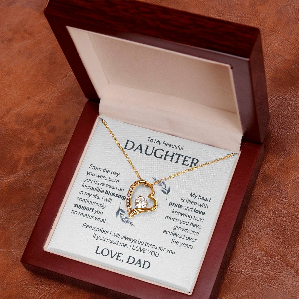 The Day You Were Born | To My Daughter Necklace from Dad