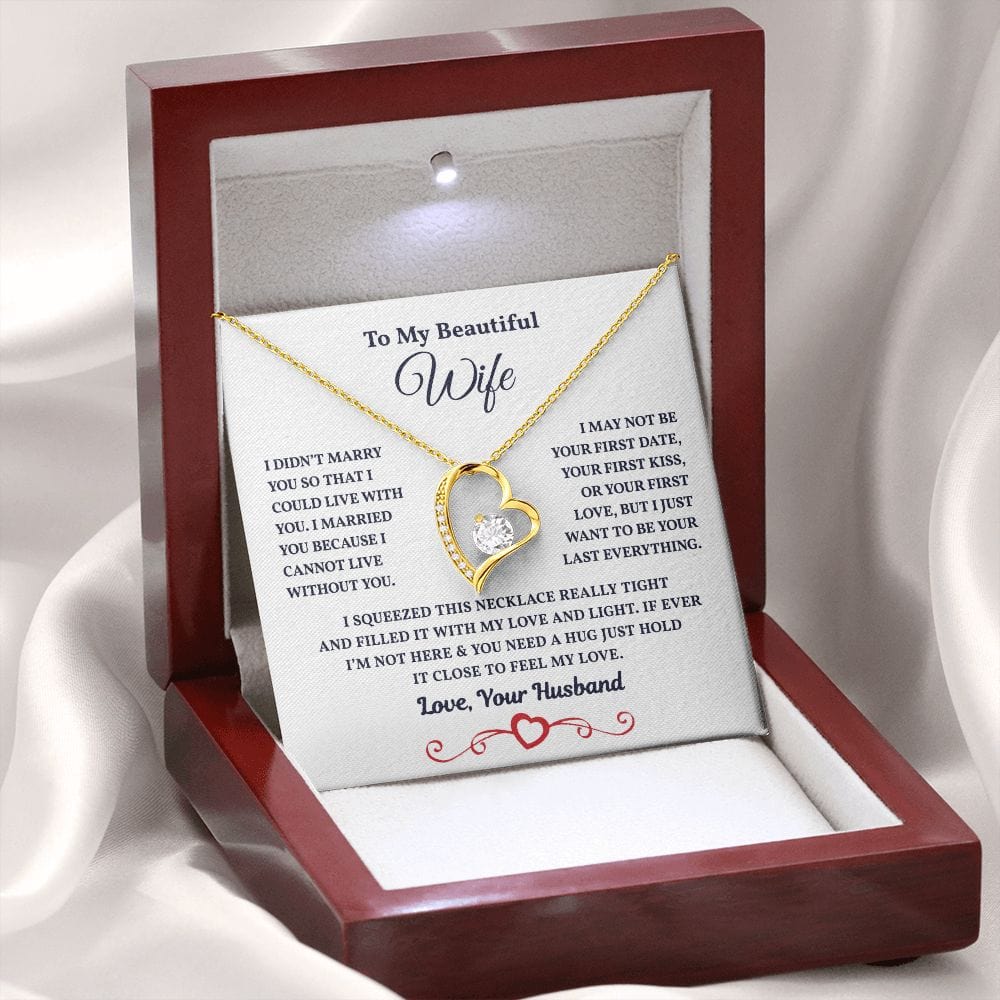 I Can't Live Without You | To My Wife Necklace