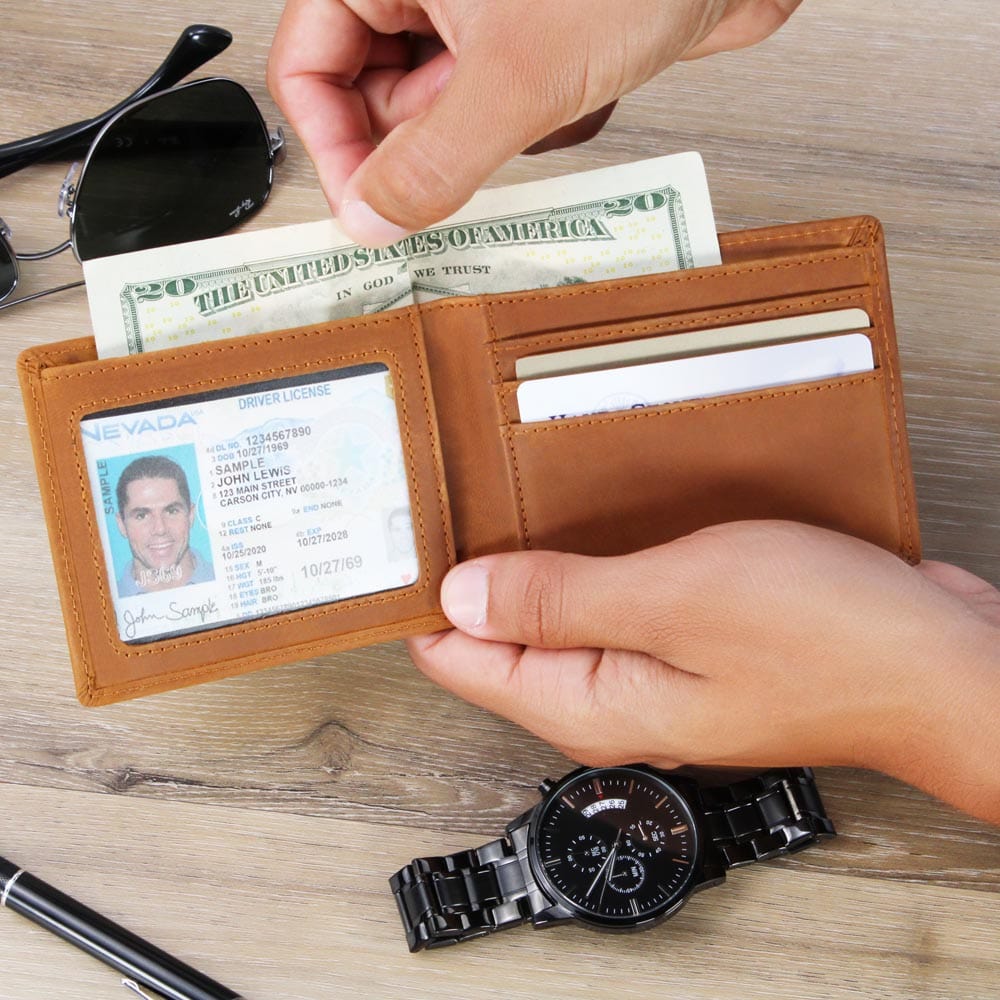 Loved More Than You Know | To My Son Top-Grain Leather Wallet