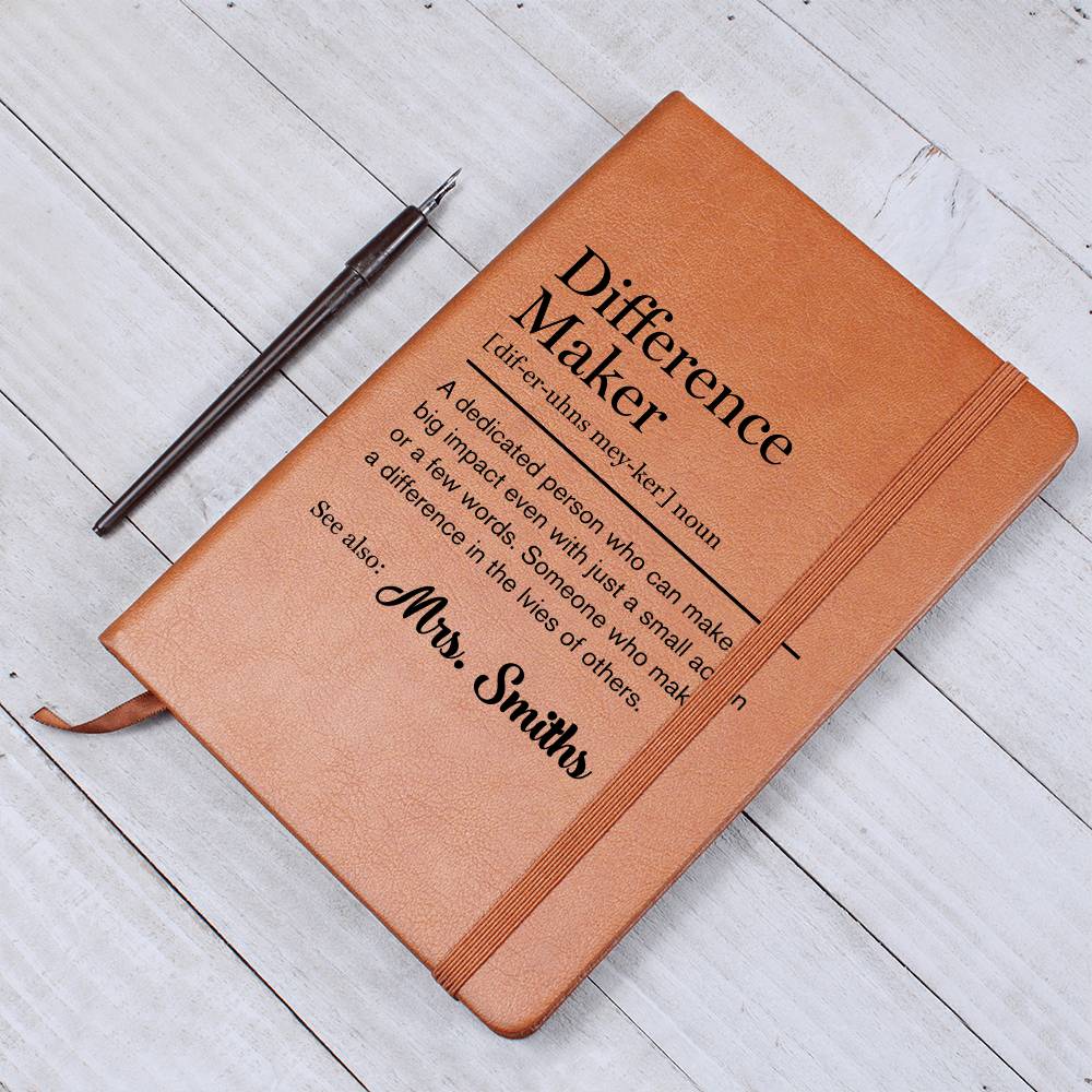 Difference Maker Custom Name Journal