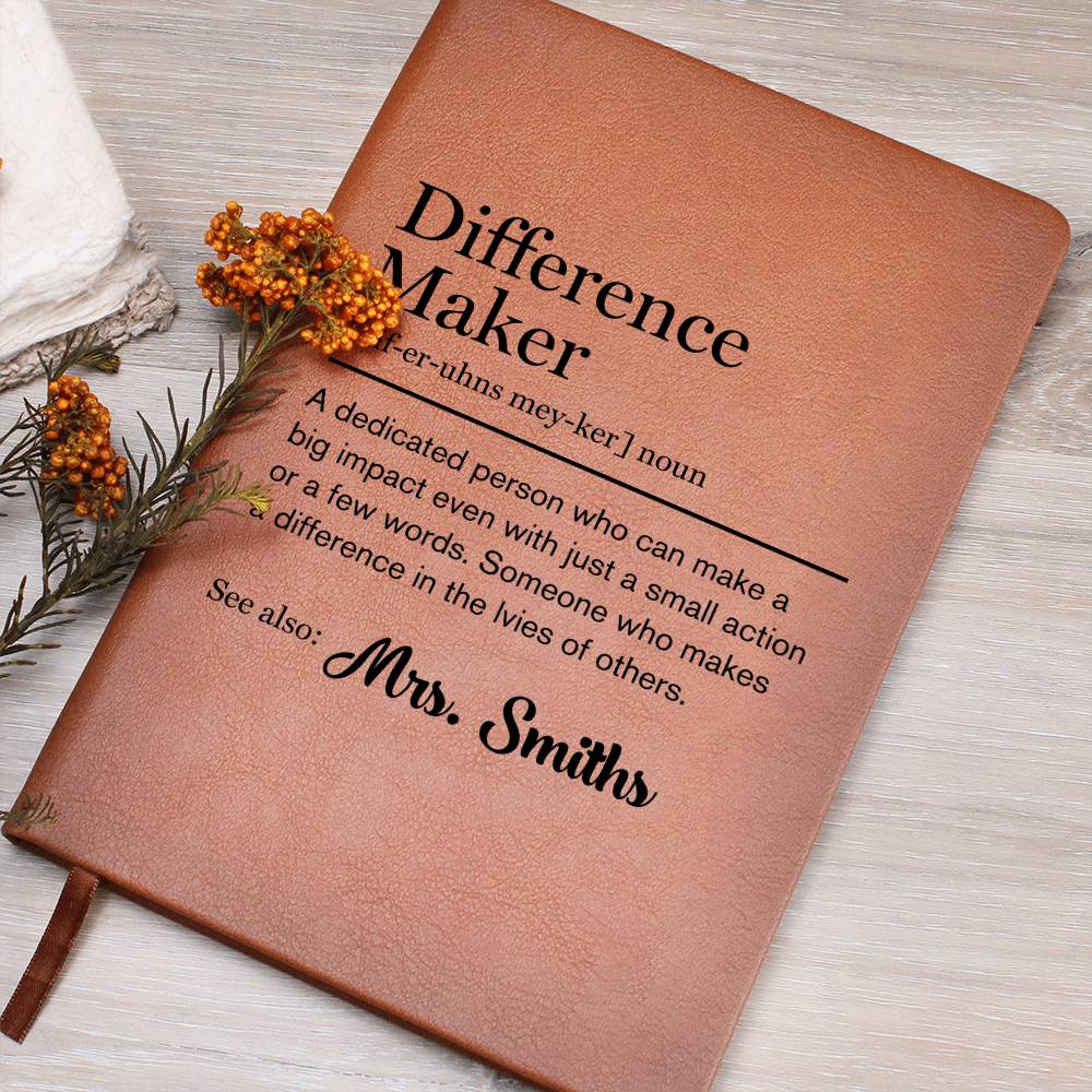 Difference Maker Custom Name Journal