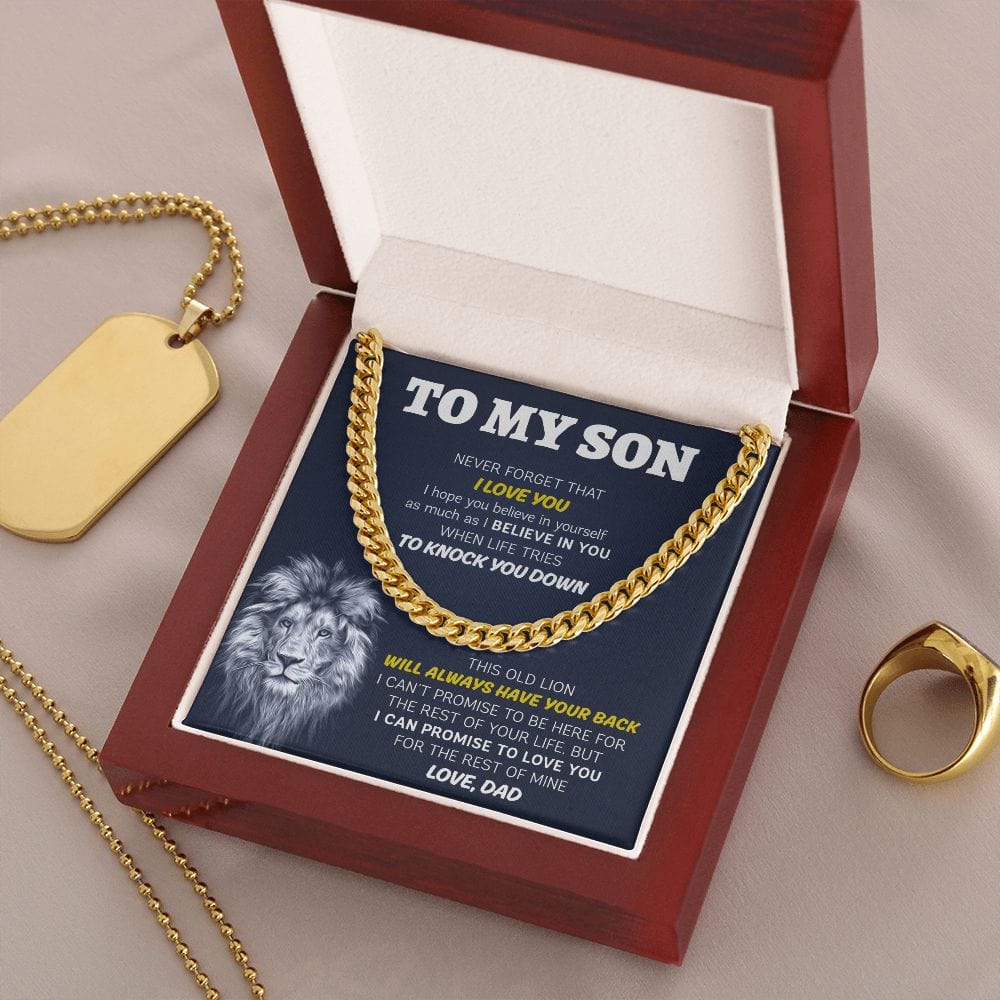 Always Have Your Back | From Dad To My Son Cuban Chain