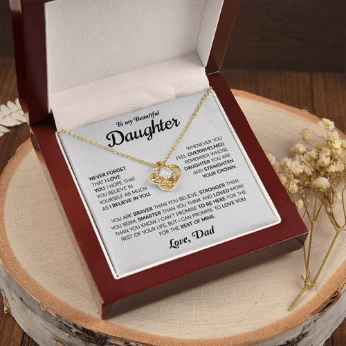 Braver Stronger Smarter | To My Daughter Necklace