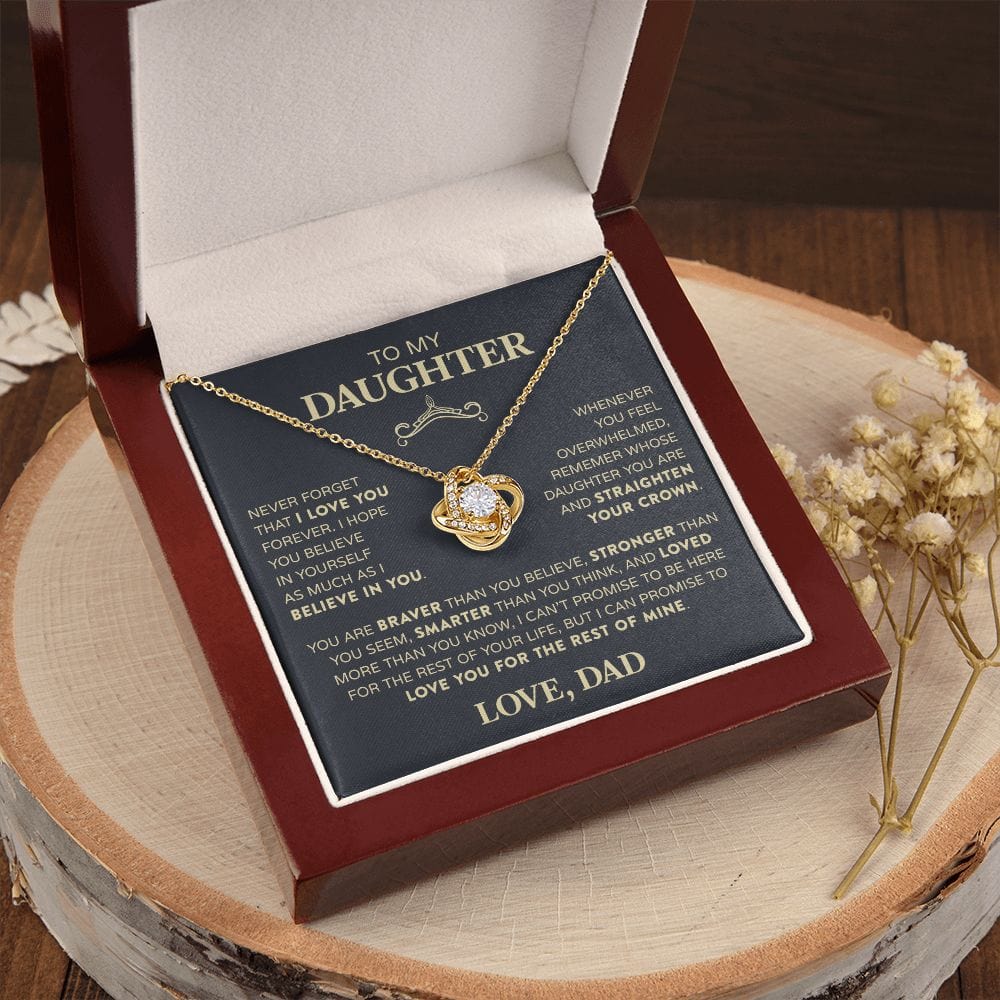 Braver Stronger Smarter | To My Daughter Necklace From Dad