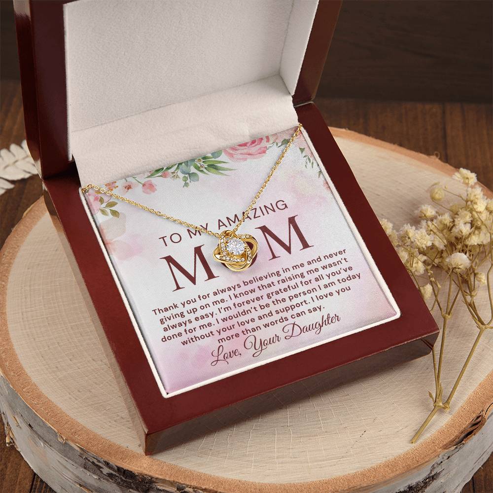 Thank you for always believe in me | To My Mom Necklace