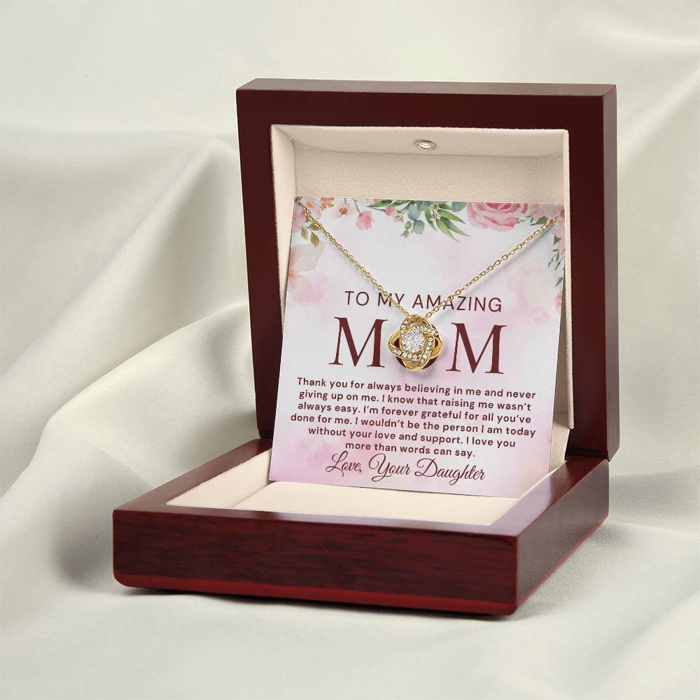Thank you for always believe in me | To My Mom Necklace