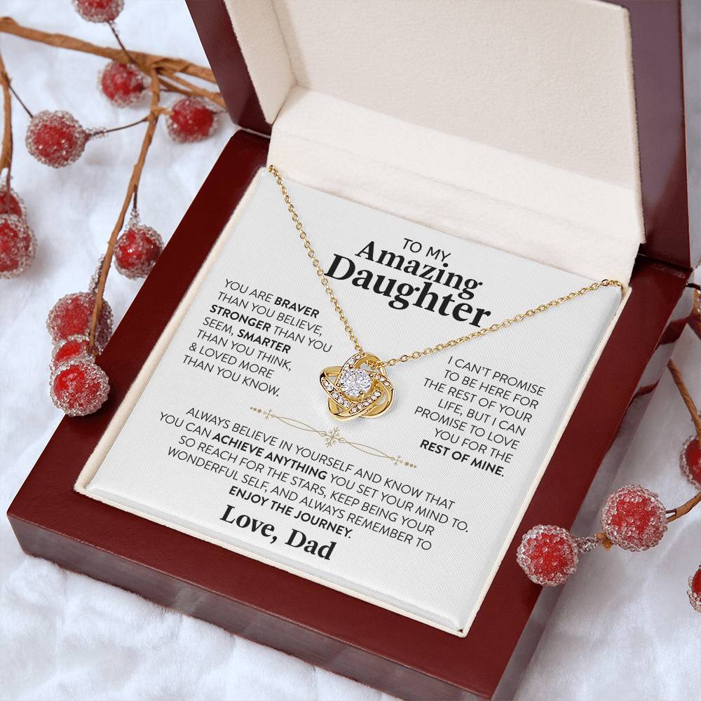 To My Amazing Daughter Graduation Necklace Gift