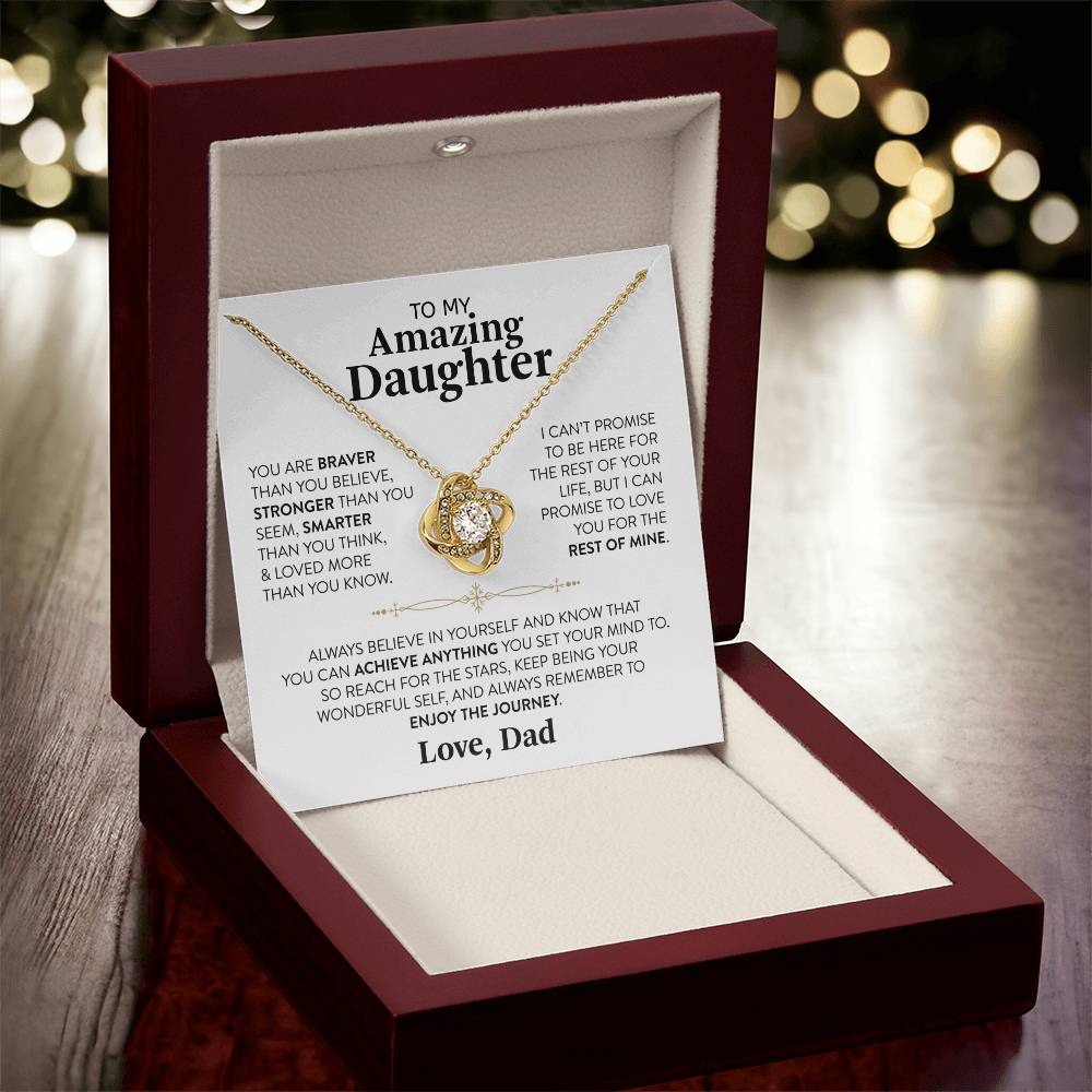 To My Amazing Daughter Graduation Necklace Gift