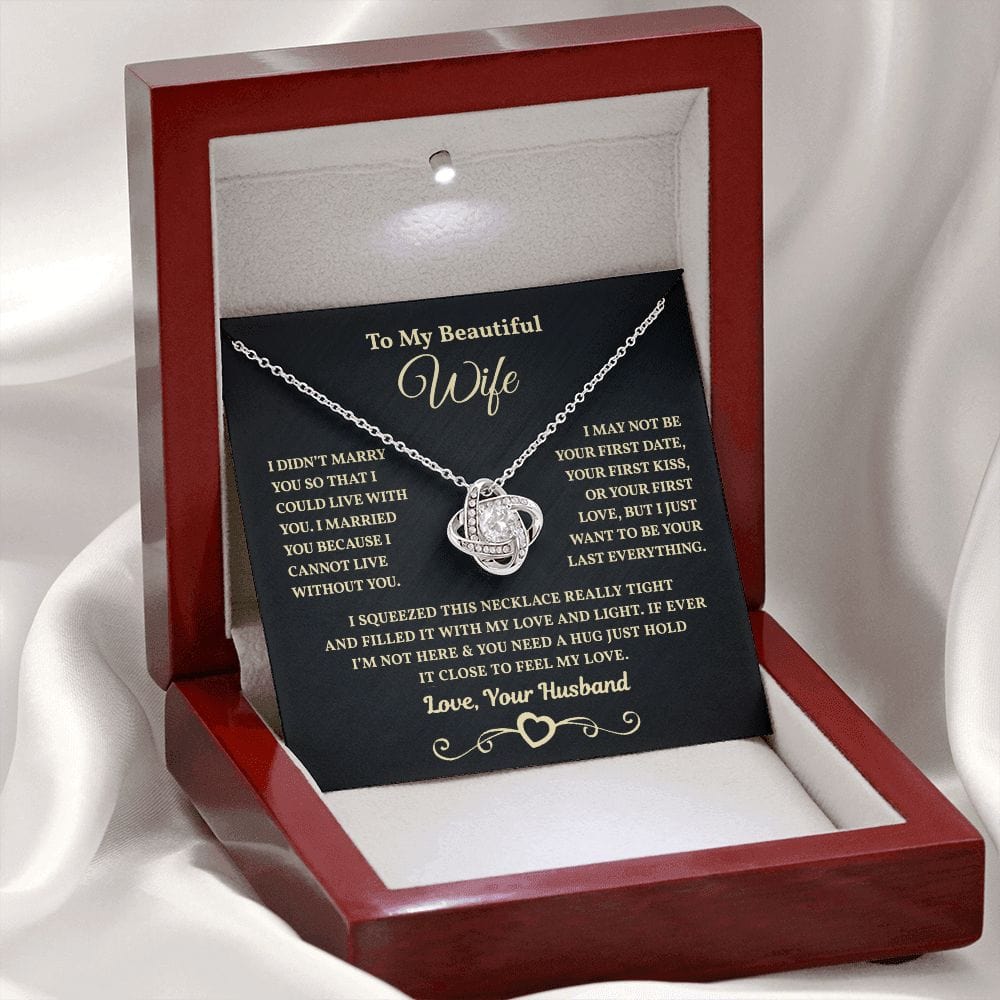 I Can't Live Without You | To My Wife Necklace