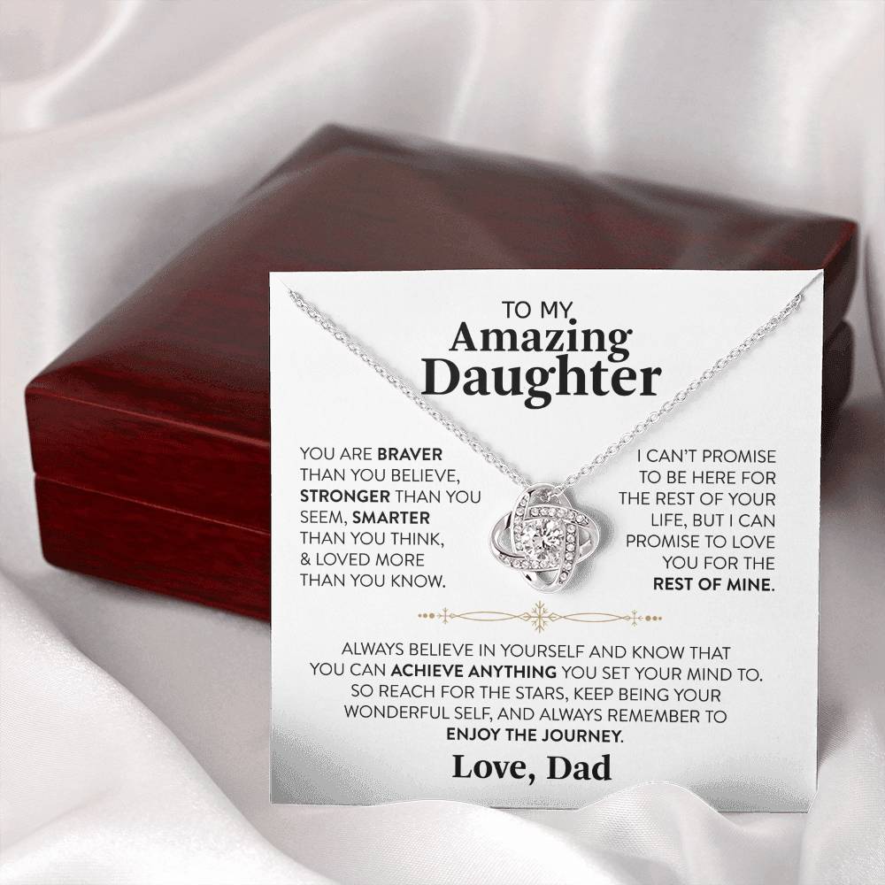 To My Amazing Daughter Graduation Necklace Gift