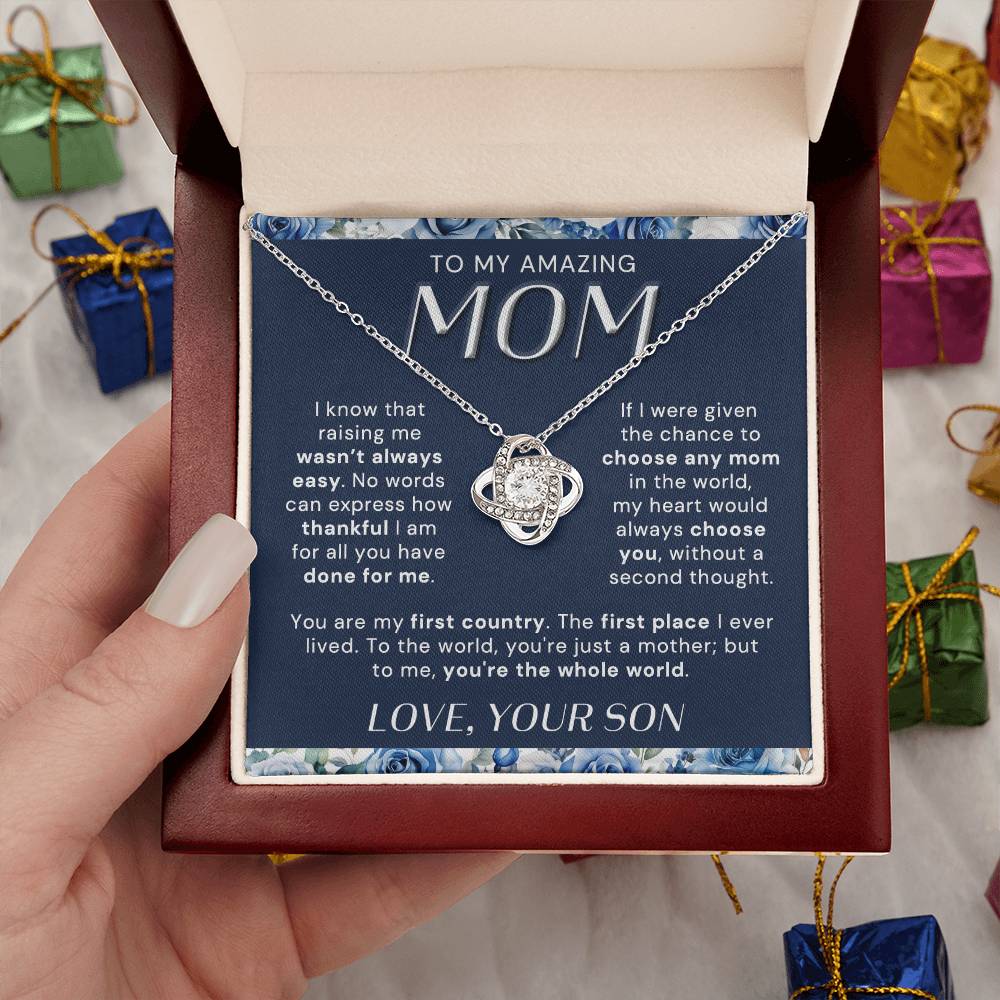 Raising me wasn't always easy | To My Mom Necklace